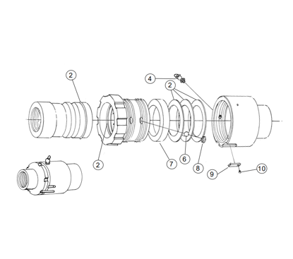 Picture of TM® Style Straight Swivel - Parts