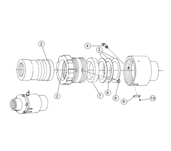 Picture of TM® Style Straight Swivel - Parts